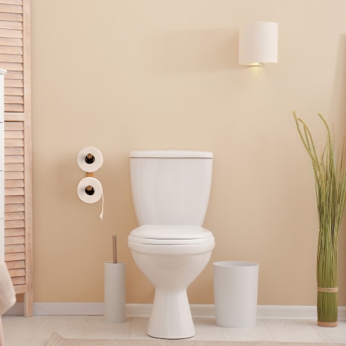 Vertical Bamboo Double Toilet Paper Holder, 1 Unit - Baker's