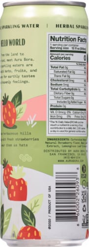 Aura Bora Herbal Basil Berry Flavored Sparkling Water Can Perspective: back