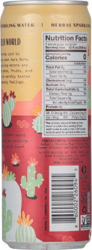 Aura Bora Herbal Cactus Rose Flavored Sparkling Water Can Perspective: back