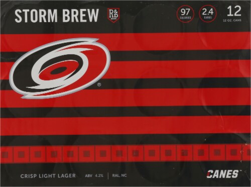 R&D Brewing Storm Brew Crisp Light Lager Perspective: back