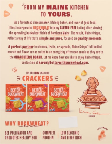Maine Crisp Cinnamon Maple Buckwheat Crackers Perspective: back