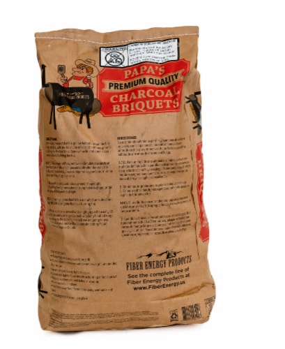 Papa's Premium Briquette Charcoal Perspective: back