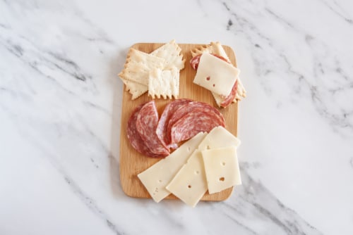 Olli Salumeria Snack Pack with Genoa Salami, Fontina Cheese And Crackers - 3 Pack Perspective: back