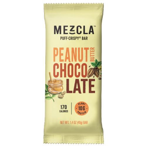 Mezcla™ Peanut Butter Chocolate Puff-Crispy® Bar Perspective: back