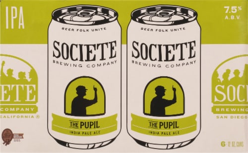 Societe Brewing Company The Pupil IPA Beer Perspective: back