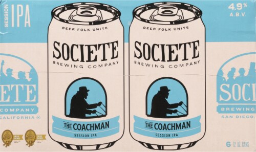 Societe Brewing Company The Coachman Session IPA Beer Perspective: back