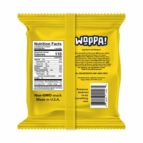 Woppa! Alfajores Dark Chocolate Dulce de Leche Cookie Sandwich Perspective: back