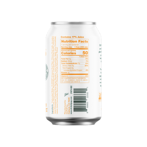 Olipop® Orange Cream Sparkling Tonic Probiotic Drink Perspective: back