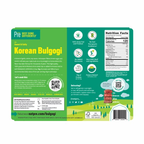 PRE® Korean Bulgogi Grass Fed Sirloin Steak Perspective: back