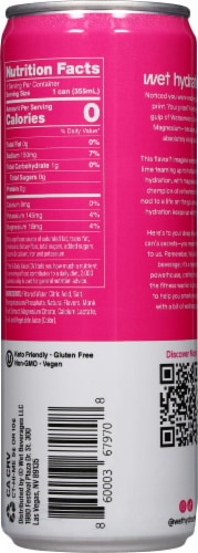 Wet Hydration® Watermelon Lime Electrolyte Beverage Perspective: back