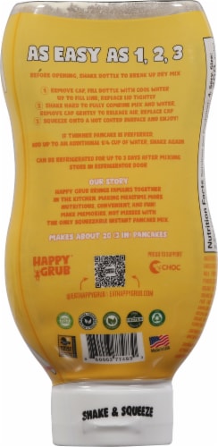 Happy Grub Squeezable Instant Pancake Mix Perspective: back