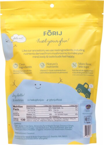 Forij Vanilla Almond Functional Granola Perspective: back