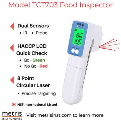 Metris Instruments Food Thermometer, Digital Meat Thermometer Model TCT703,  EA - Fry's Food Stores