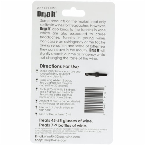 Drop It® Sulfite & Tannin Reducer for Wine Perspective: back