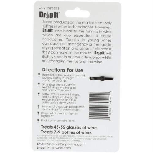 Drop It® Sulfite & Tannin Reducer for Wine Perspective: back