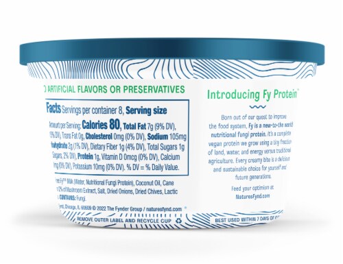 Nature's Fynd™ Dairy-Free Chive & Onion Cream Cheese Perspective: back