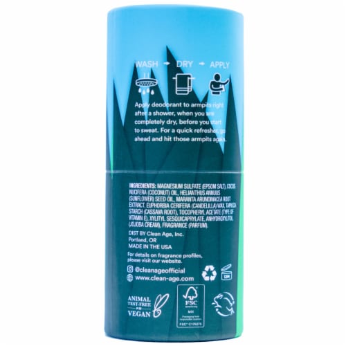 Clean Age® Fresh Natural Deodorant Perspective: back