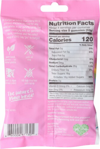 Katjes® Plant Based Rainbow Gummies Candy Bag Perspective: back