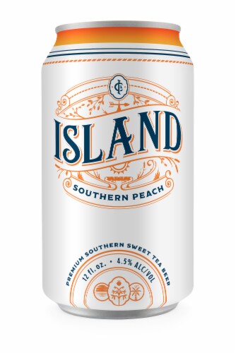 Island Southern Peach Tea Premium Flavored Beer Cans Perspective: back