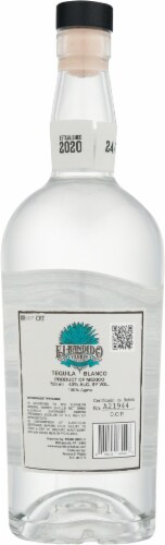 El Bandido Yankee Blanco Tequila Perspective: back