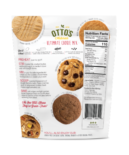 Otto's Naturals Cookie Mix Ultimate Grain Free Perspective: back
