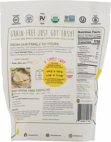 Otto's Organic Cassava Flour Perspective: back