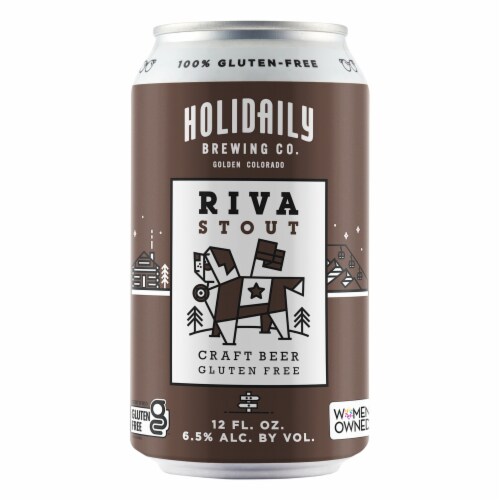 Holidaily Riva Stout Gluten Free Craft Beer Perspective: back