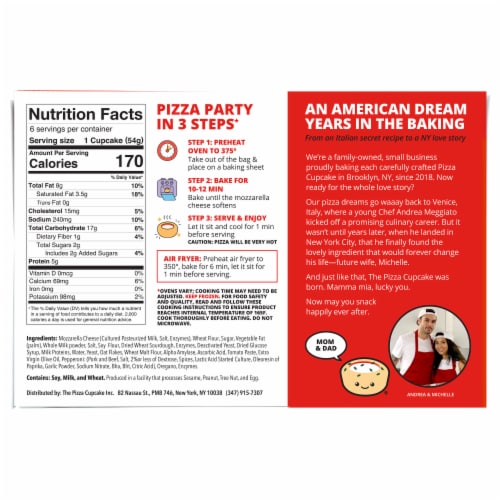 The Pizza Cupcake Pepperoni Frozen Snacks Perspective: back