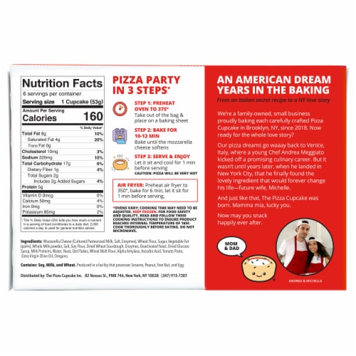 The Pizza Cupcake Margherita Pizza Snack Perspective: back
