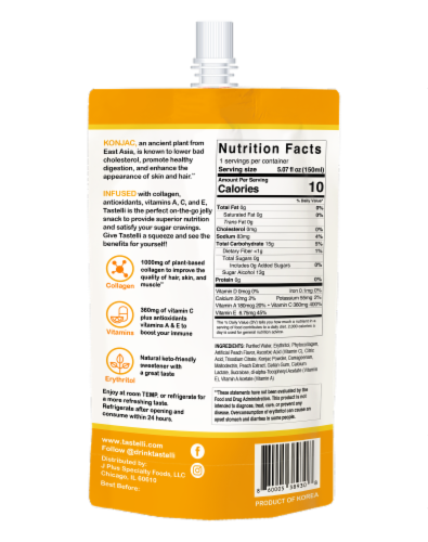 Tastelli™ Drinkable Mango Pineapple Konjac Jelly Perspective: back