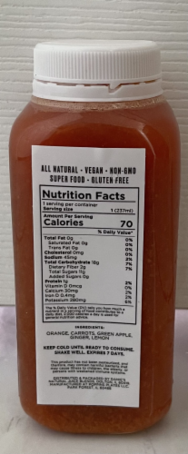 Danie's Natural Juice Blends Tumeric Sunrise Perspective: back