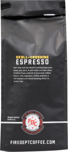 Fire Department Coffee® Skull-Crushing Espresso Ground Coffee Perspective: back