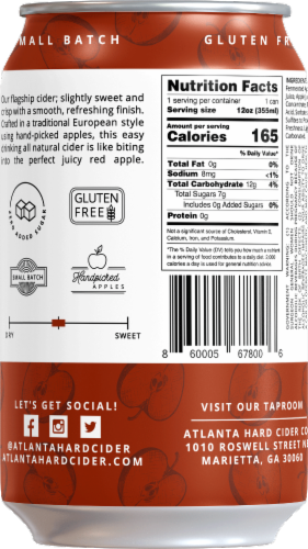 Atlanta® Hard Cider Crisp Apple Perspective: back