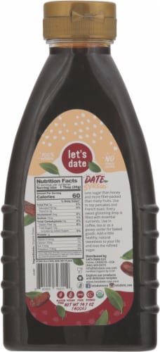 Let's Date Organic Date Syrup Perspective: back