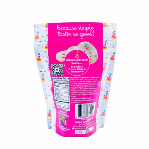 Spritzal® Cookie Company Birthday Cake Shortbread Cookies Perspective: back