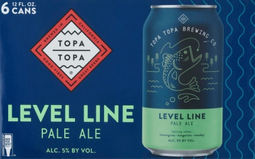 Topa Topa Brewing Co. Level Line Pale Ale Beer Perspective: back