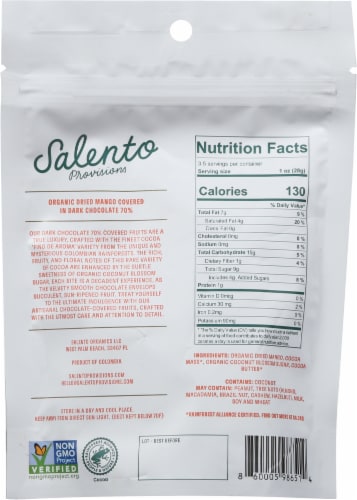 Salento Provisions® Dark Chocolate Mango Perspective: back
