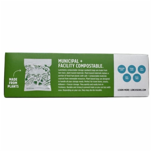 Lunchskins Compostable Sandwich Zipper Bags Perspective: back