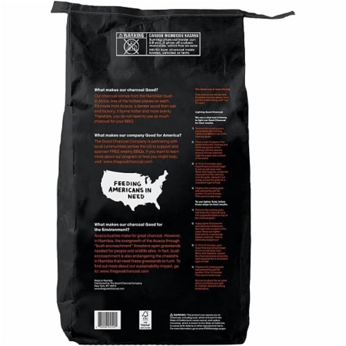 The Good Charcoal Company Premium Acacia Hardwood Lump Charcoal, 15.4 Pounds Perspective: back