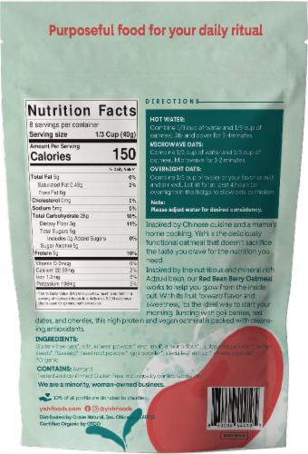 Yishi Red Bean Berry Oatmeal Pouch Perspective: back