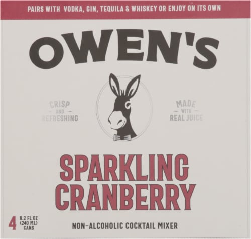 Owen's Craft Mixers Sparkling Cranberry Non Alcoholic Cocktail Mixer Perspective: back