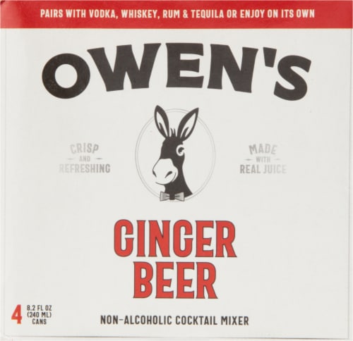Owen's Ginger Beer Non-Alcoholic Cocktail Mixers Perspective: back
