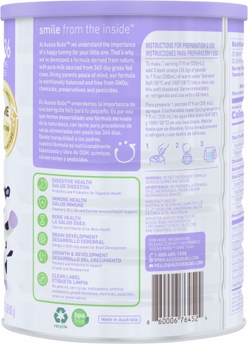 Aussie Bubs™ Grass Fed Nutritional Milk-Based Toddler Formula Perspective: back