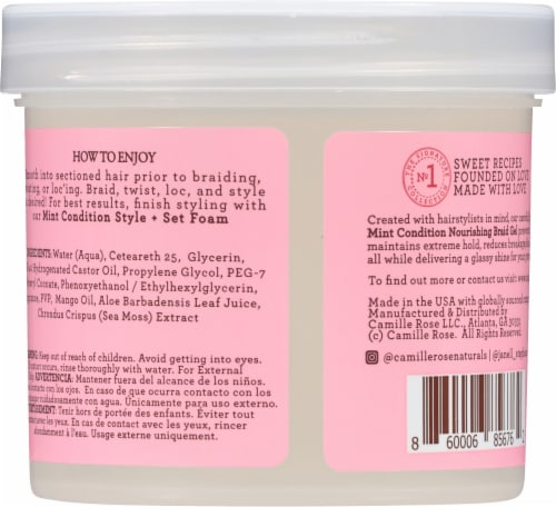 Camille Rose® Mint Condition Nourishing Braid Gel Perspective: back