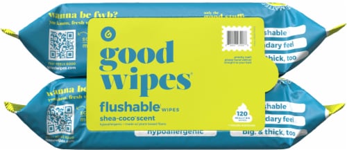 Goodwipes® Shea-Coco™ Hypoallergenic Flushable Wipes Perspective: back