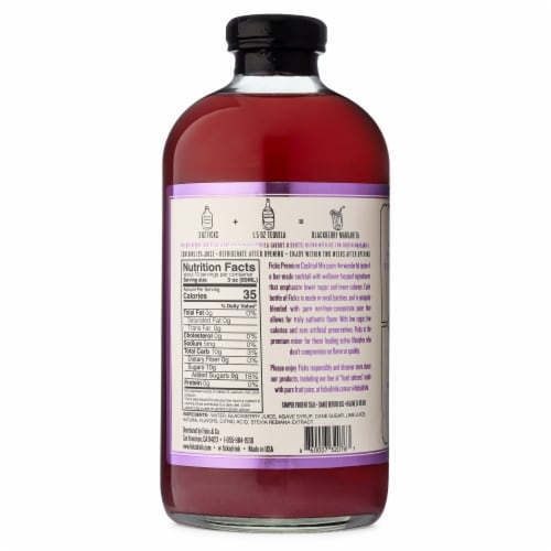 Ficks® Blackberry Margarita Premium Cocktail Mix Perspective: back