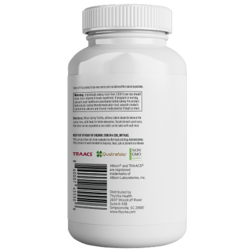 ThyVita Health Women's Ultra Dietary Supplement Perspective: back