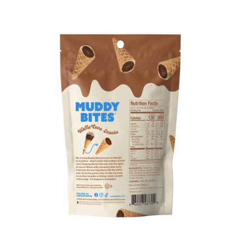 Muddy Bites® Milk Chocolate Waffle Cone Snacks Perspective: back