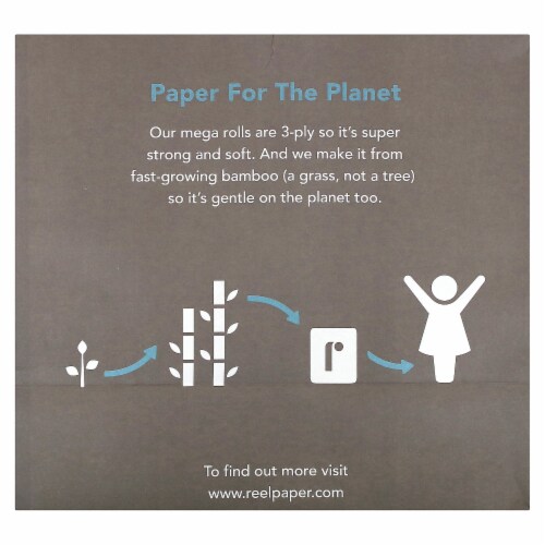 Reel® Bamboo Toilet Paper Mega Rolls Perspective: back