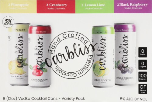 Carbliss® Canned Cocktails Variety Pack Perspective: back